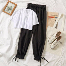 Load image into Gallery viewer, Two piece set summer clothes for women 2019 new dresy damskie fashion casual wide leg pants print t shirt 2 piece set women