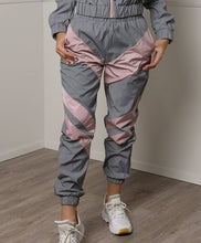 Load image into Gallery viewer, Women Tracksuits 2 Piece Set Reflective Zip Crop Top Pants Windbreaker Fashion Female Loose Glow Jacket Coat Trousers Plus Size